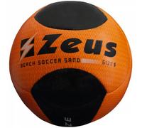 Zeus Beach Soccer Ballon de foot Orange Néon Noir Taille:5