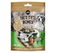 Zeus BetterBones Os à mâcher pour chien, saveur de viande d’agneau à la menthe, 7,5 cm - 197g
