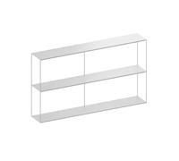 ZEUS buffet SLIM IRONY SIDEBOARD 124 x 31 x H 82 cm (Blanc gaufré - Métal)