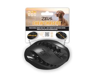 Zeus Chewchasers Jouet pour Chien en Forme de Balle de Rugby Noir 12,5 cm