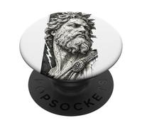 Zeus Croquis de Dieu Grec Art mythologie Classique PopSockets PopGrip Adhésif