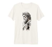 Zeus Croquis de Dieu Grec Art mythologie Classique T-Shirt Haut de Gamme