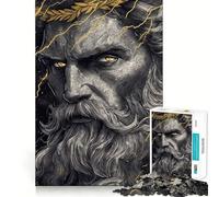 Zeus,Dieu du Tonnerre Puzzle Adulte 1000 pièces Jeu de mémoire Amusant Assemblage Stable Pièces Qui ne bougent Pas Format Compact Idéal pour des Moments de Jeu en Famille (38x26cm)