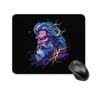 Zeus, Dieu Grec du Tonnerre, Moderne Tapis De Souris Gaming Petit Mousepad Durable Mouse Pad pour Travail Bureau Maison 25X30Cm