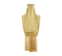 Zeus+Dione - Haut Halterneck Franges Or - Femme - Tops - Jaune - Taille: 34 FR