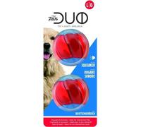 Zeus Duo Balls avec couineur, jouet interactif pour chiens, grand modèle