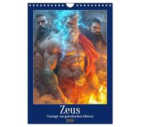 Zeus - Entouré de dieux grecs, Version française (Calendrier mural 2026 DIN A4 portrait), Calendrier CALVENDO mensuel
