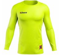 Zeus Fisiko Haut base-layer Haut de sport à manches longues jaune fluo M