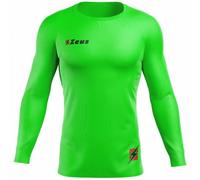 Zeus Fisiko Haut base-layer Haut de sport à manches longues vert fluo L