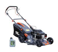 ZEUS FORCE Tondeuse Thermique 196 cm³ autotractée à Essence - Fonction Mulching - Largeur de Coupe 51 cm - Bac 70L - Hauteurs de Coupe 6 Positions