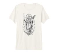 Zeus Illustration mythologique du Dieu Grec Tonnerre éclair Aigle T-Shirt Haut de Gamme