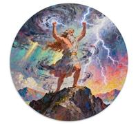 Zeus, Jeu De Puzzle Circulaire 1000 Pièces, Activité Ludique Et Éduchative, Idéal pour Offrir Ou Décorer, Conseillé Dès 10 Ans, Mythological Figure, 1000pcs (67.5x67.5cm)