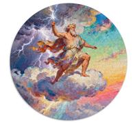 Zeus, Jeu De Puzzle Circulaire 1000 Pièces, Activité Ludique Et Éduchative, Idéal pour Offrir Ou Décorer, Conseillé Dès 10 Ans, Mythological Figure, 1000pcs (67.5x67.5cm)