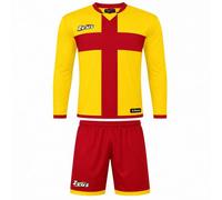Zeus Kit Croce Old Hommes Ensemble de foot jaune/rosso Taille:2XL