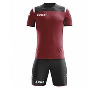 Zeus Kit Vesuvio Ensemble de foot 2 pièces rouge foncé noir 2XL