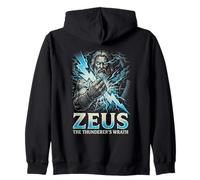 Zeus, Le Roi de la mythologie Grecque, la colère du Tonnerre Sweat à Capuche