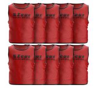 Zeus Lot de 10 Bavoir d'entraînement rouge Kinder