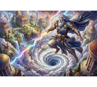 Zeus - Mythologie Grecque Puzzle 1000 Pièces Adultes Et Enfants,Dès 14 Ans,Déco Murale,Défi,Jeu Éducatif,Premium,Carton, Anti-Stress,Détente,Casse-tête 70x50cm