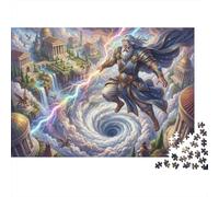 Zeus - Mythologie Grecque Puzzle 1000 Pièces Adultes Et Enfants,Premium,Carton,Défi,Dès 14 Ans,Déco Murale, Jeu Éducatif,Anti-Stress,Détente,Casse-tête 52x38cm