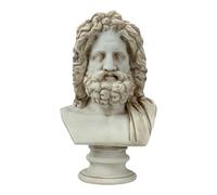 Zeus Otricoli Statue de Père Roi des Dieux Buste Tête Grec Fonte Marbre Gris Patine Sculpture