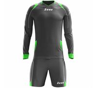 Zeus Paros Ensemble de gardien de but Maillot à manches longues avec short gris néon jaune 2XL