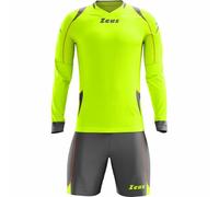 Zeus Paros Ensemble de gardien de but Maillot à manches longues avec short Jaune fluo 2XL