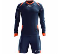 Zeus Paros Ensemble de gardien de but Maillot à manches longues avec short Navy rouge 2XL