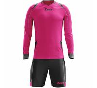 Zeus Paros Ensemble de gardien de but Maillot à manches longues avec short Noir fucsia 2XL