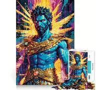 Zeus︰ Puzzle Divinité Électrique 1000 Pièces Jeu de Mémoire Découpe Laser Qualité Premium Activité Absorbante pour des Soirées Calmes (38x52cm)