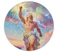 Zeus, Puzzle Rond 1000 Pièces, Jeu Apaisant Et Stimulant, Parfait pour Offrir Ou Exposer, Adapté Dès 8 Ans, Mythological Figure, 1000pcs (67.5x67.5cm)