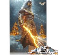 Zeus, Roi des Cieux - Dieu du Tonnerre et de la Colère Divine Puzzle pour Adultes et Adolescents 500 Pièces Jeu Éducatif Défi Jouet 500pcs (52x38cm)