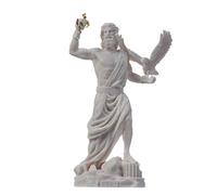 Zeus Statue du dieu grec Jupiter Thunder Figurine Albâtre 18 cm