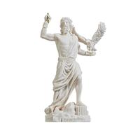 Zeus Statue du dieu grec Jupiter Thunder Figurine Albâtre 23,5 cm