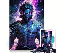 Zeus Unleashed︰ Divine Fury Puzzle de 1000 pièces pour Adultes Entraînement Mental Amusant Découpe Laser de qualité supérieure Activité relaxante en Groupe à l'intérieur (38x52cm)
