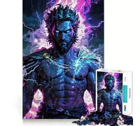 Zeus Unleashed︰ Puzzle Divine Fury 1000 Pièces Jeu de Réflexion Découpe Laser Qualité Premium Activité Absorbante pour des Soirées Calmes (38x26cm)