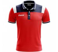 Zeus Vesuvio Hommes Polo rouge marine L