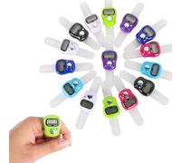 Zevmi Lot de 15 marqueurs de maille pour tricot zigirmatique Compteur manuel LED Compteur de rangs à tricoter Compteur électronique Mini Compteur de doigts pour tricot, sport, inventaire, marketing