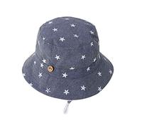 ZEVONDA 1Pcs 0-8 Ans Enfant Chapeau de Soleil Réglable Bébé Anti UV Chapeau de Pêche Fille Garçon Hat Printemps Été Plage Outdoor Randonnée, Tour de tête 48/50/52/54cm, Gris,52cm/20.4 inch