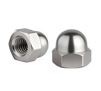 ZEVONDA 20 Pièces M6 Écrous Borgnes en Acier Inoxydable - Ecrou Borgne Hexagonaux Cache ecrou pour Vis Boulons Filetés & Tiges Filetées Cache-écrous