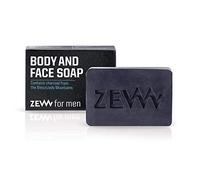Zew For Men, Body & Face Soap Bar, Activated Carbon, Natural Ingredients, Moisturizing, For All Skin Types, 81g