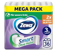 Zewa Smart Lot de 36 rouleaux de papier toilette sans manchon 9 x 4 x 300 feuilles
