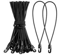 Zewavsl Tendeurs en Caoutchouc avec Crochet 25 CM, Lot de 25 Crochet, Tendeur de Tension de Planificateur Multifonctionnel avec Crochets Court pour Les BâChes, BannièRes, Camping (25)