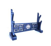 Zewoi Épée Japonaise Support Katana Support Base de Montage Présentoir Holder, Dragon Motif ajourées,2 Layer
