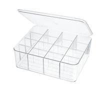 ZEXALOR Séparateurs de tiroir pour chaussettes, sous-vêtements, 16 compartiments amovibles en plastique avec couvercle, organiseur de rangement pour écharpes, cravates, soutien-gorge, organiseurs de