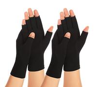 Zexhoor 2 Paires de Gants de Compression pour l'Arthrite pour Femmes et Hommes, Soulagement de la Douleur du Canal Carpien, Gants sans Doigts pour le Tapage et le Travail Quotidien