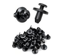 ZEXIJOW 100 Pièces 6mm Rivet Clips Voiture,Clips de fixation pour voiture,Plastique Rivets Fixation de Protection Noir,Pour Pare-Chocs Porte de Voiture Fender Push Kit de Remplacement