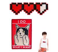 ZEXIJOW 2 patchs thermocollants pour vêtements,Pour réparer et décorer pantalons,Vestes,Pulls,Sacs à dos,Peignoirs,Patchs sans BPA - Je fais ce que je veux,3 coeurs d'amour