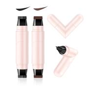ZEXIJOW 2PCS Crayon Eyeliner,Liquid Eyeliner Stamp, Crayon Eye liner Noir et brun Double Embout Pliable,il permet de créer facilement un trait d'eyeliner parfait,Même pour les débutants