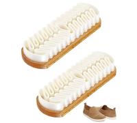 ZEXIJOW Brosse à chaussures en daim,Brosse à chaussures multifonction,Brosse à nubuck avec lattes en crêpe,Brosse en crêpe en bois,Pour le nettoyage et l'entretien des chaussures en daim et vernis