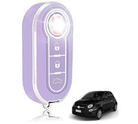 ZEXIJOW Coque de clé à 3 boutons pour Fiat 500 Punto Bravo Brava Panda Abarth Doblo Ducato Idea Linea Ulysse Tipo Lancia Ypslon Delta Musa,Coque de clé de télécommande,Clé rabattable
